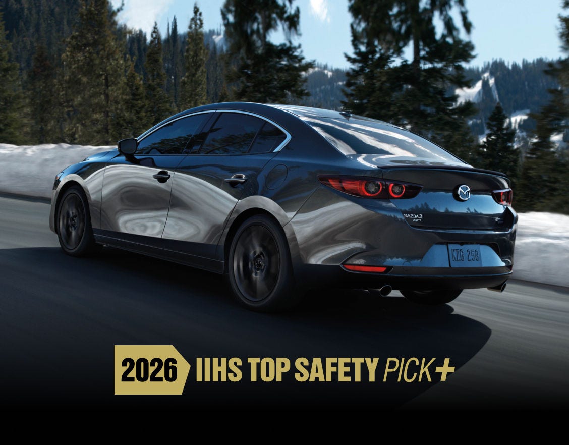 2025 Mazda3 Sedan Safety – 2026 IIHS Top Safety Pick+