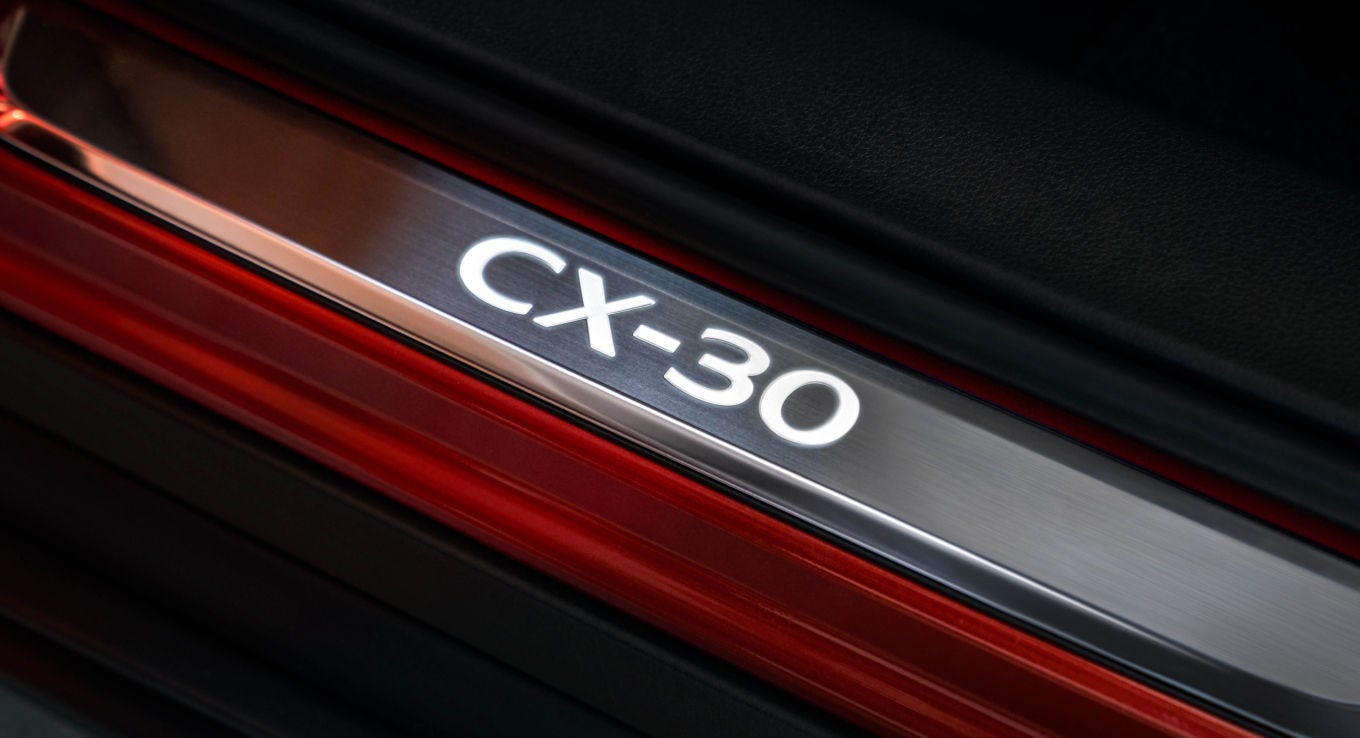 2026 Mazda CX-30 Accessories Illuminated Doorsill Trim