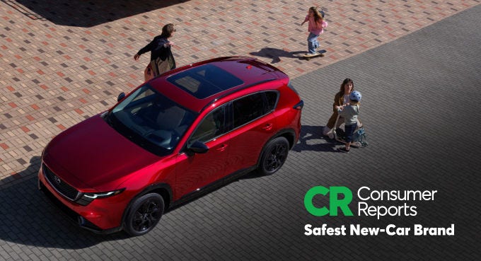 Mazda – Safest New Car Brand by Consumer Reports