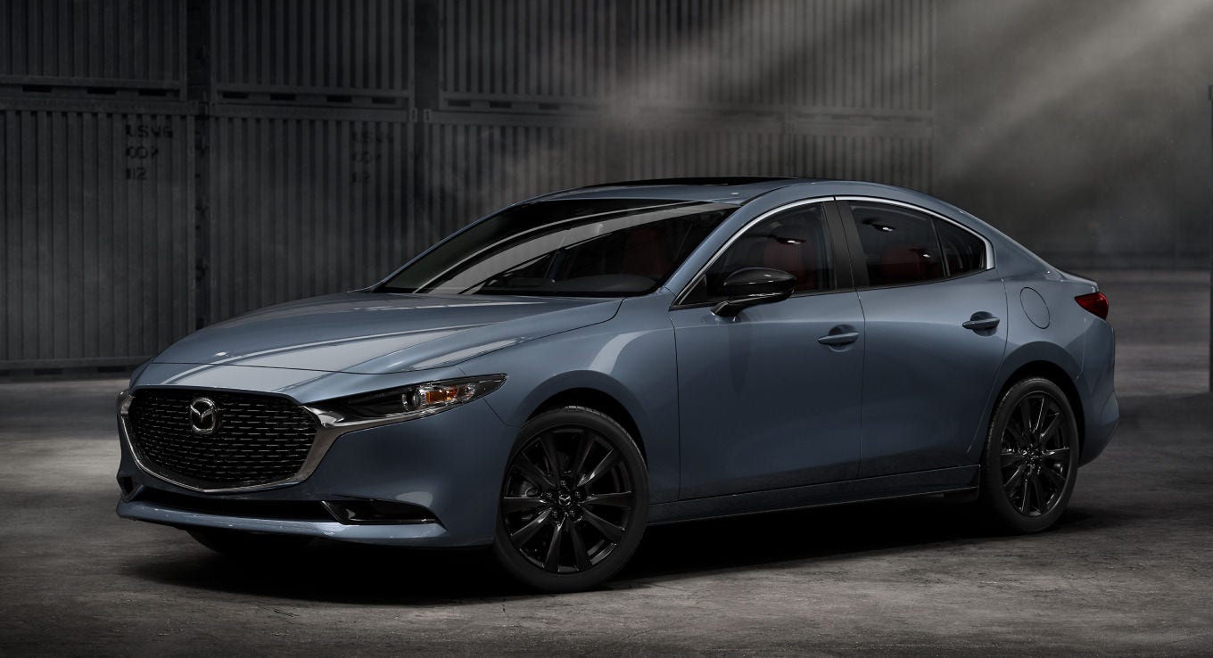2026 Mazda3 Sedan – 18 Inch Black Alloy Wheels