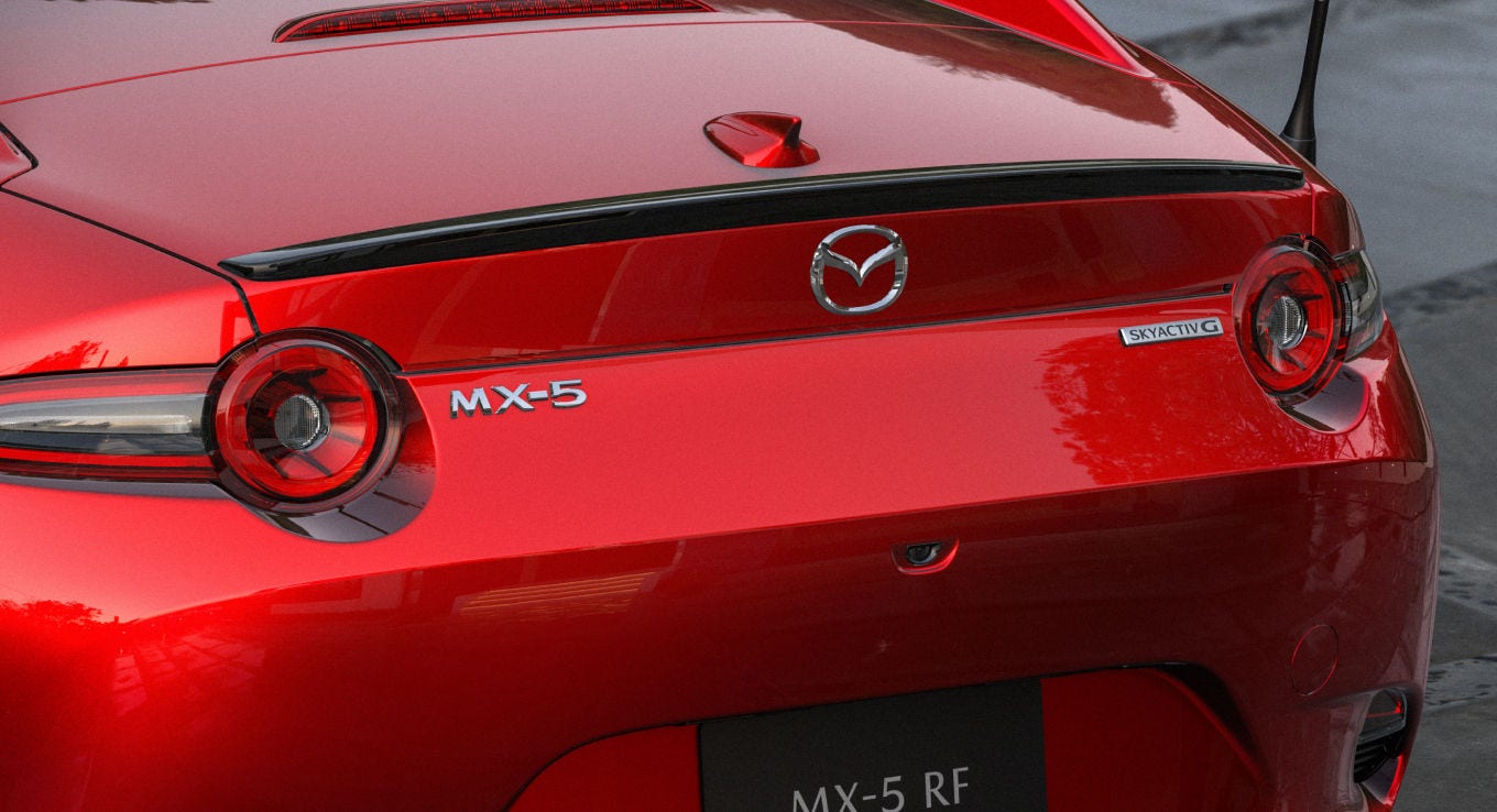 Accesorios del Mazda MX-5 2026  –  Alerón trasero