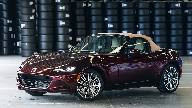 2025 Mazda MX-5 Miata 35th Anniversary Edition in Front of Tires