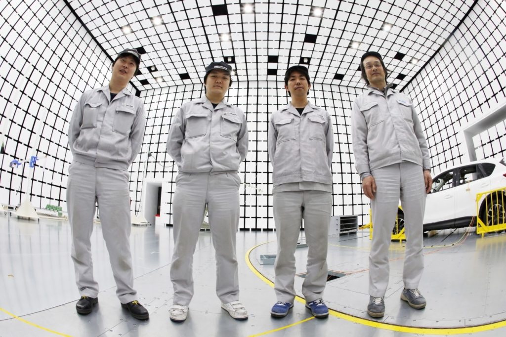 Mazda Technicians in the Electromagnetic Laboratory