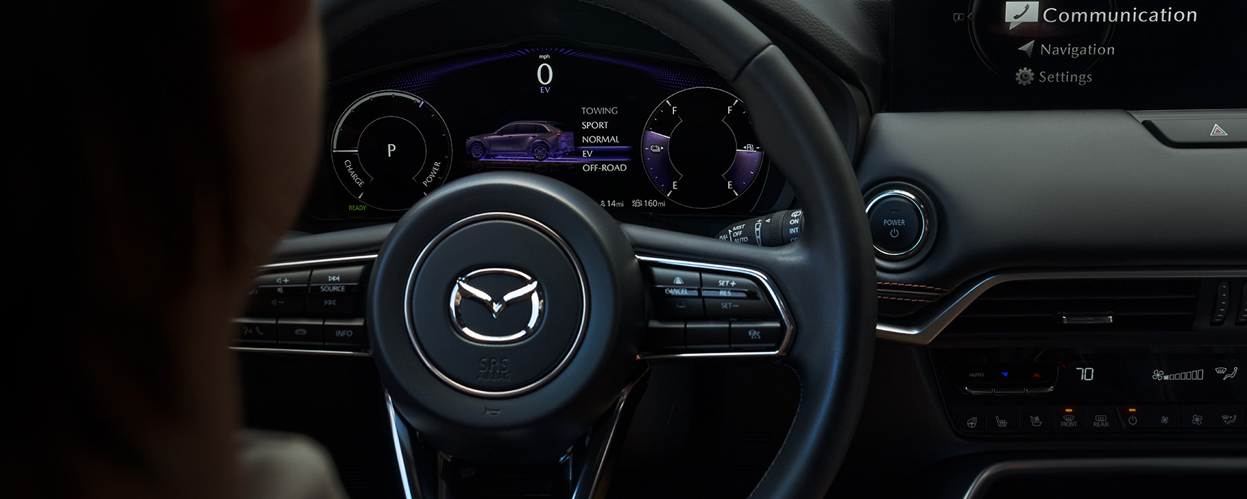 Volante del Mazda CX-90 PHEV