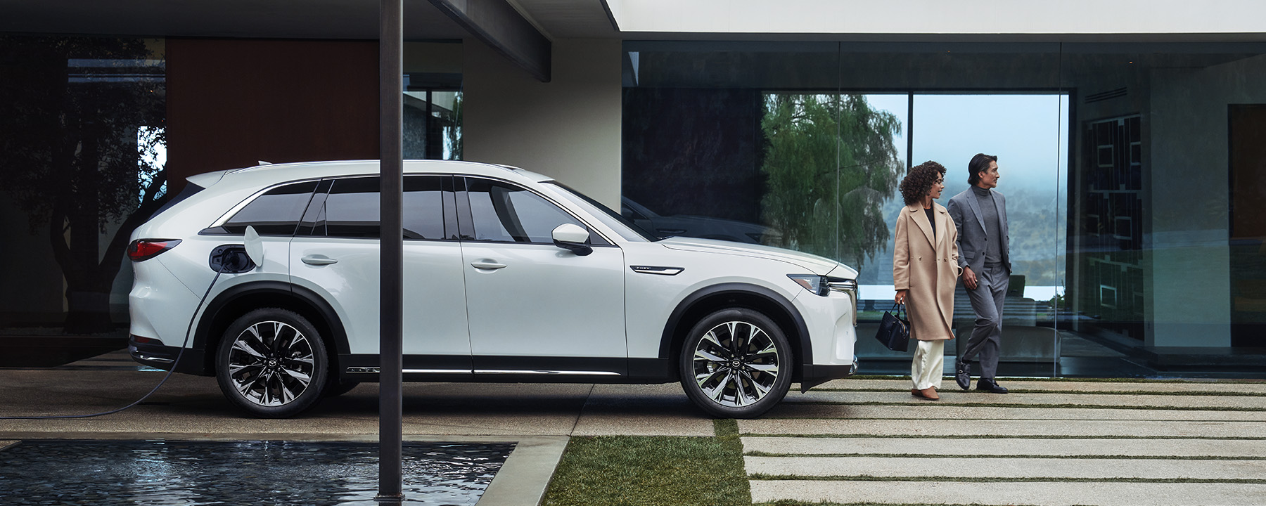 Mazda CX-90 PHEV  -  Parked by the Pool