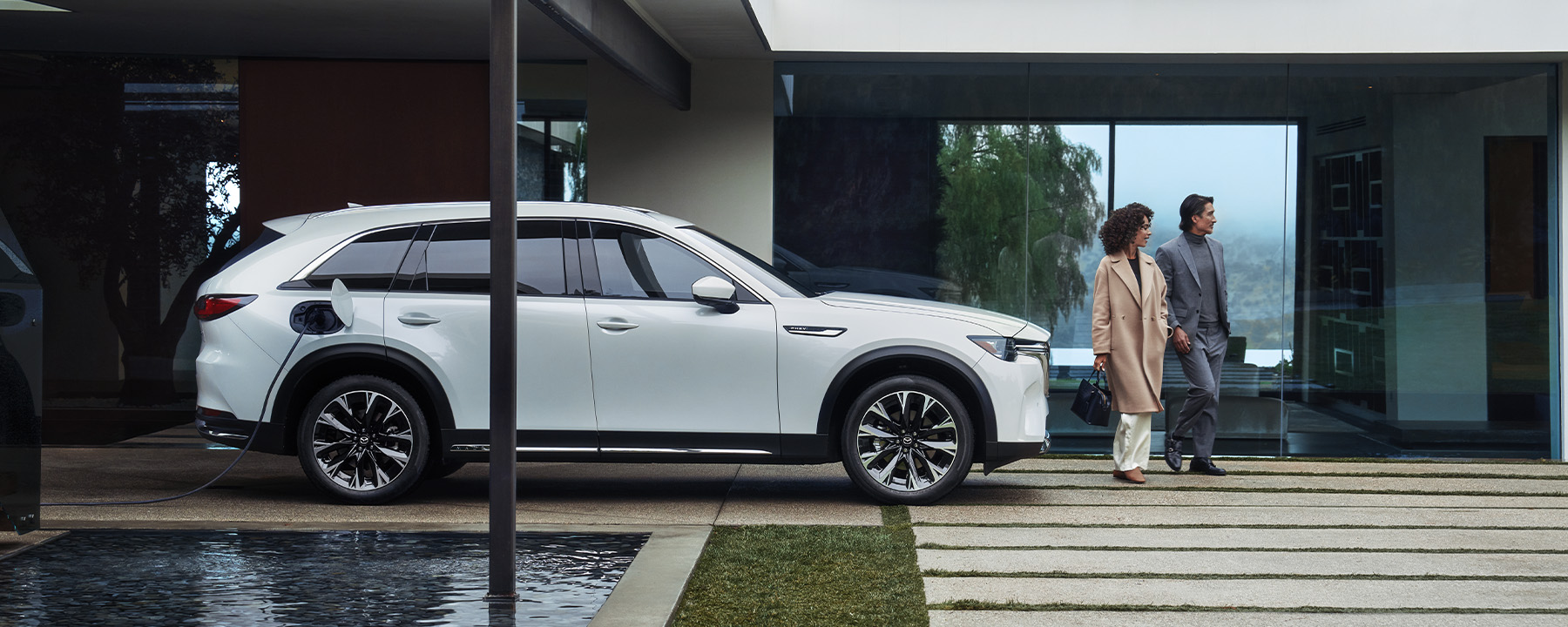 Mazda CX-90 PHEV  –  Parked by Pool