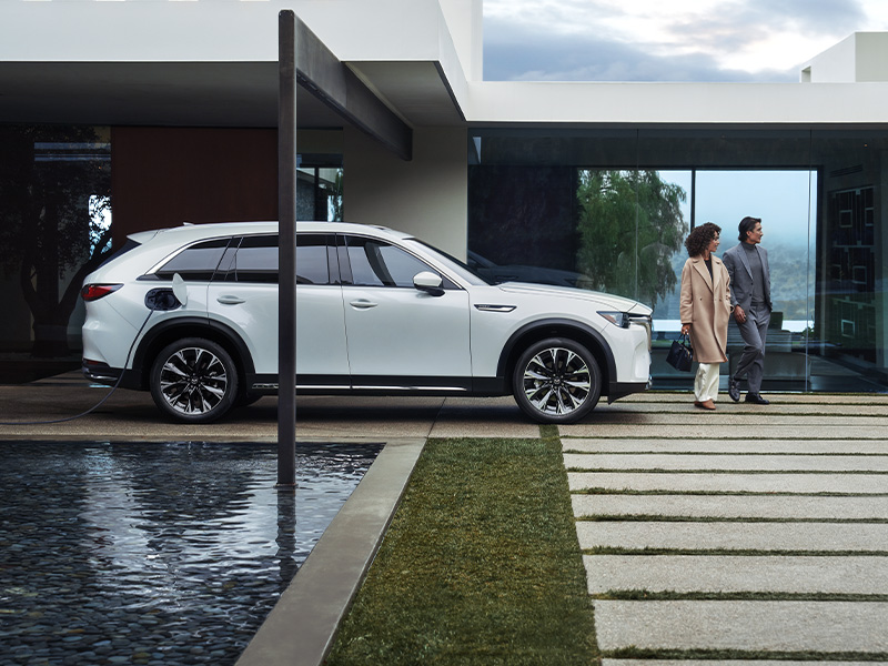 Mazda CX-90 PHEV  –  Parked by Pool