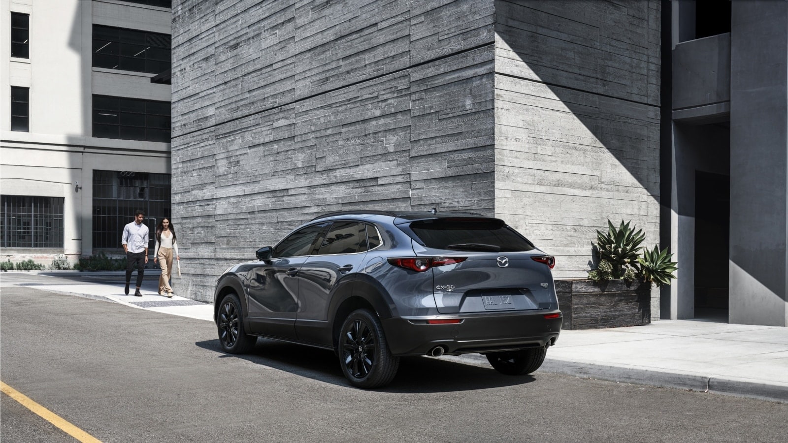 Rear view of Mazda CX-30