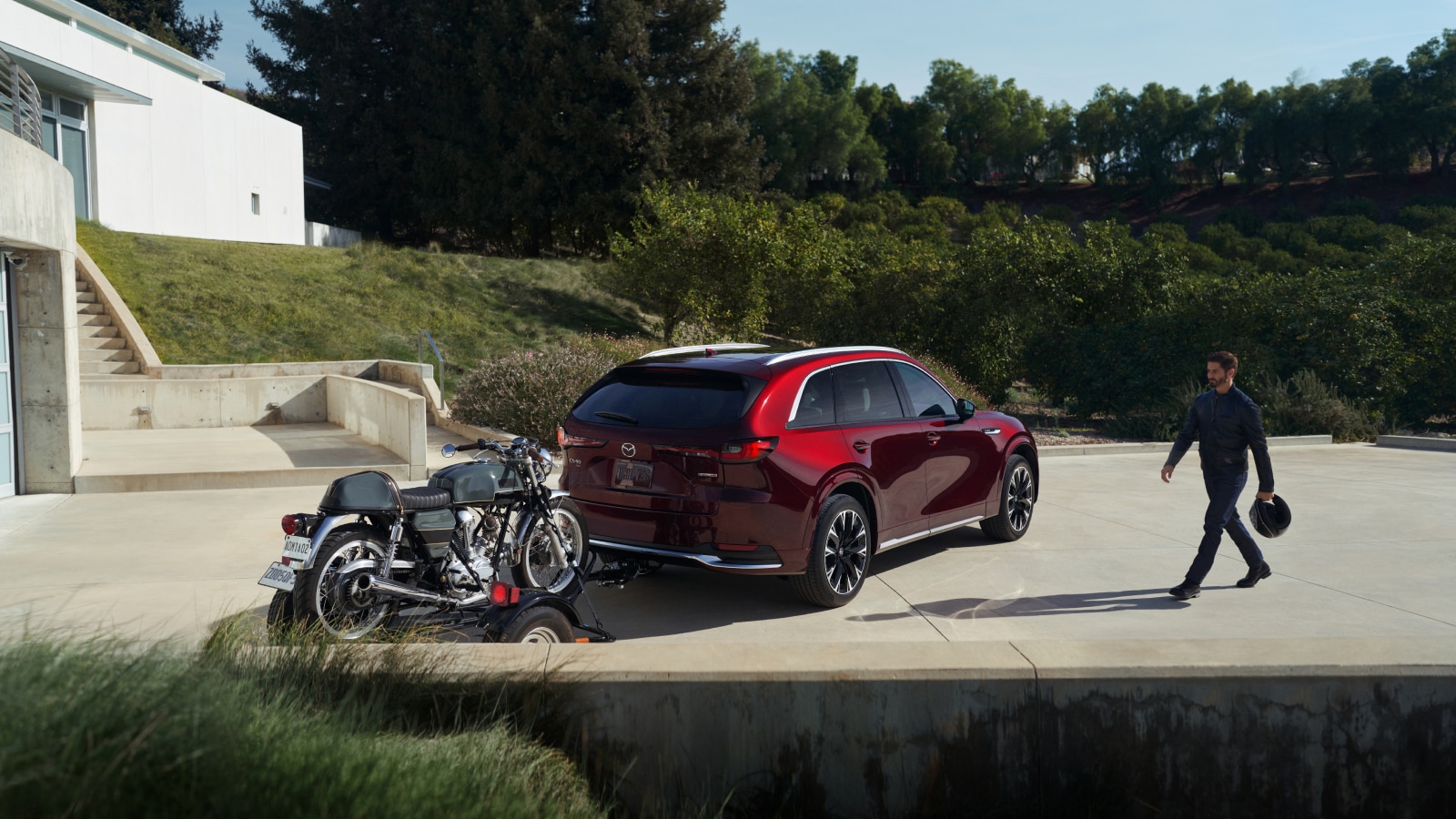 2025 mazda cx-90 towing motorcycle