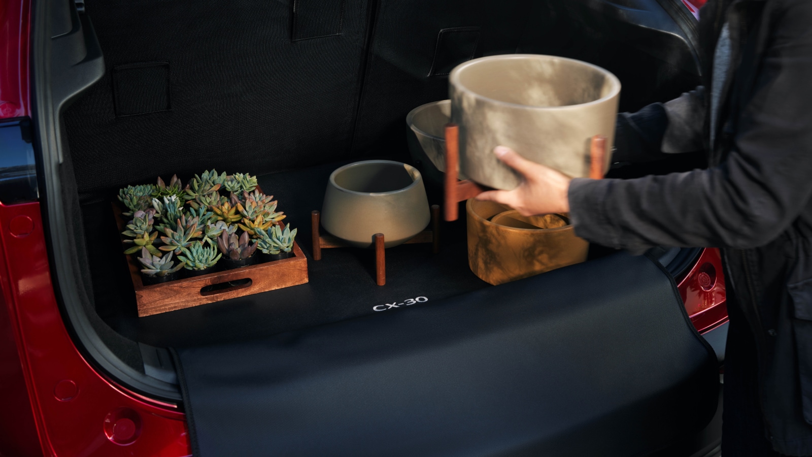 MAZDA CX-30 2026 – Cargo Area Showing Soft Cargo Liner MAZDA CX-30 2026 – Cargo Area Showing Soft Cargo Liner
