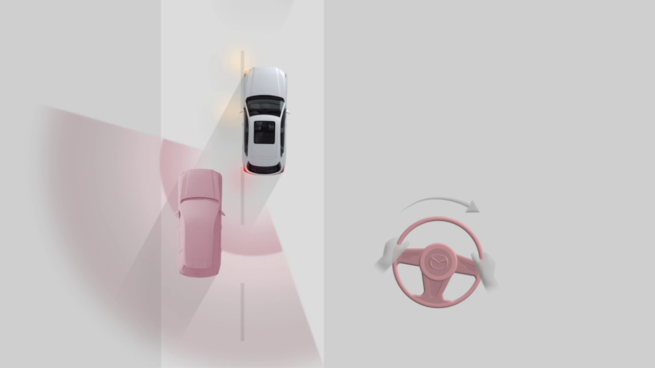 Seguridad del Mazda CX-70  –  Asistencia para puntos ciegos