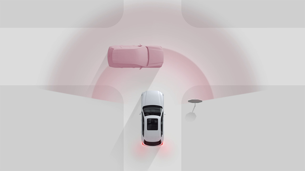 Seguridad del Mazda CX-70  –  Smart Brake Support  -  Cruce frontal
