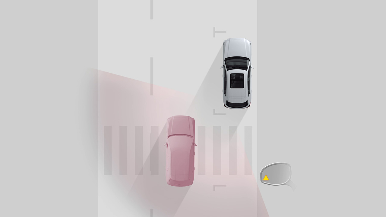 Seguridad del Mazda CX-70  –  Advertencia de salida de vehículos