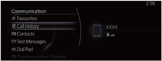 Select the contact or telephone number you want to call from the ...